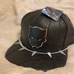 Marvel- Black panther leather 3D SnapBack hat